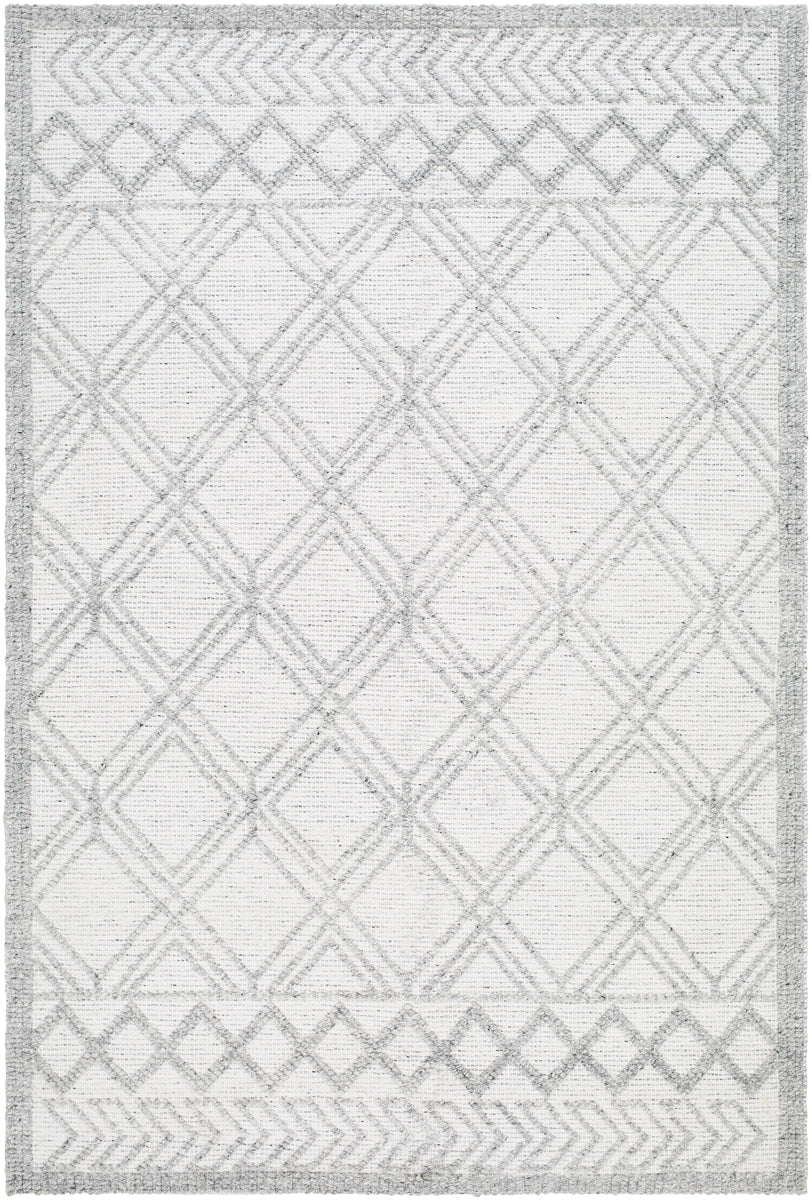 Napoli NPO-2310 9' x 12' Handmade Rug NPO2310-912  White, Light Slate, Black Surya
