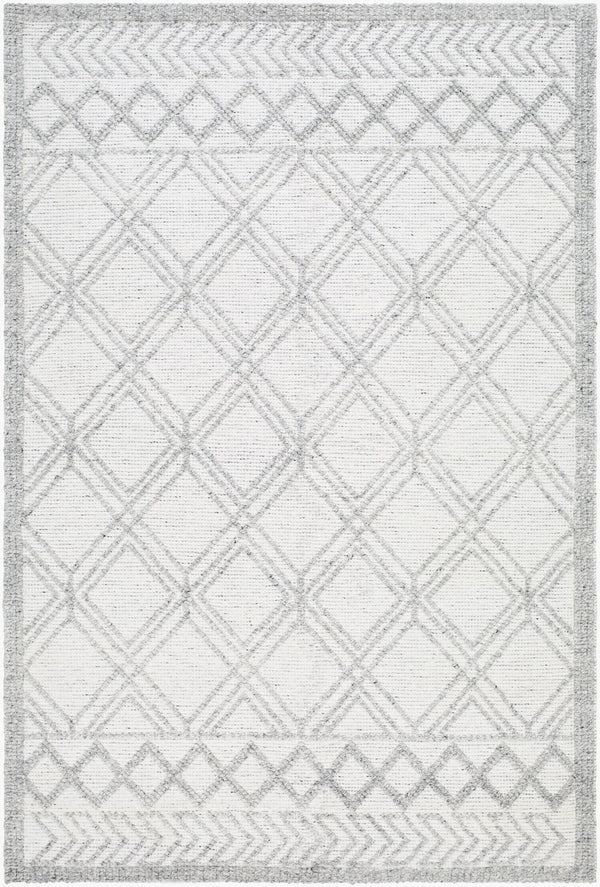 Surya Napoli Handmade 2' X 3' Bohemian Rug | Eco-friendly, Cozy & Unique Global Style For Your Home Decor White Recycled Pet Yarn Npo2310-576