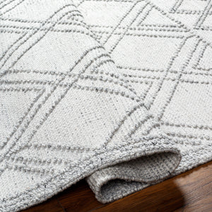 Napoli NPO-2310 9' x 12' Handmade Rug NPO2310-912  White, Light Slate, Black Surya