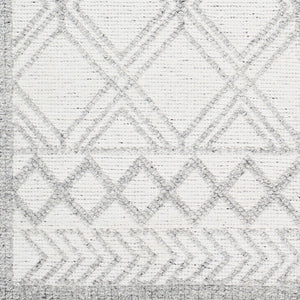 Surya Napoli Handmade 2' X 3' Bohemian Rug | Eco-friendly, Cozy & Unique Global Style For Your Home Decor White Recycled Pet Yarn Npo2310-576