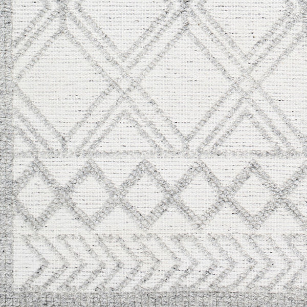 Surya Napoli Handmade 2' X 3' Bohemian Rug | Eco-friendly, Cozy & Unique Global Style For Your Home Decor White Recycled Pet Yarn Npo2310-576