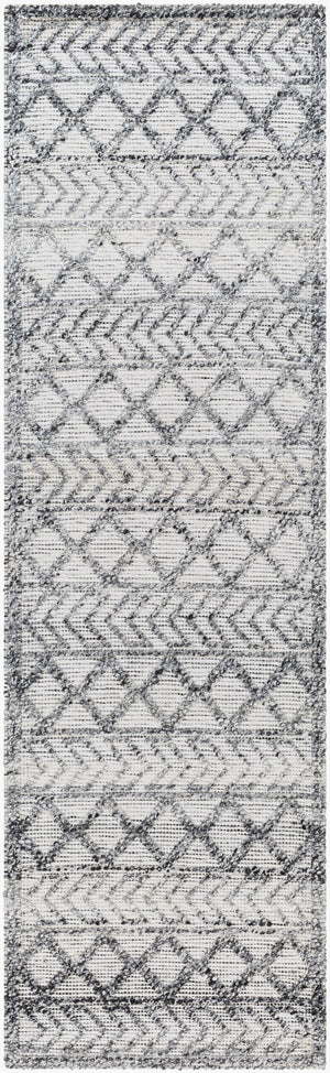 Surya Napoli Handmade 2' X 3' Bohemian Rug | Eco-friendly, Cozy & Unique Global Style For Your Home Decor Light Gray Recycled Pet Yarn Npo2311-268