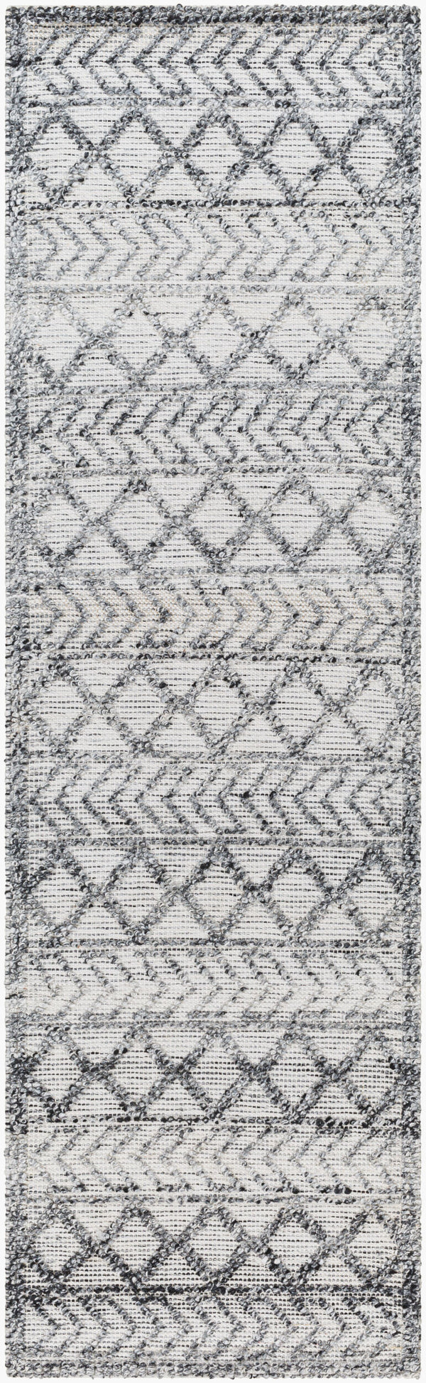 Surya Napoli Handmade 2' X 3' Bohemian Rug | Eco-friendly, Cozy & Unique Global Style For Your Home Decor Light Gray Recycled Pet Yarn Npo2311-268