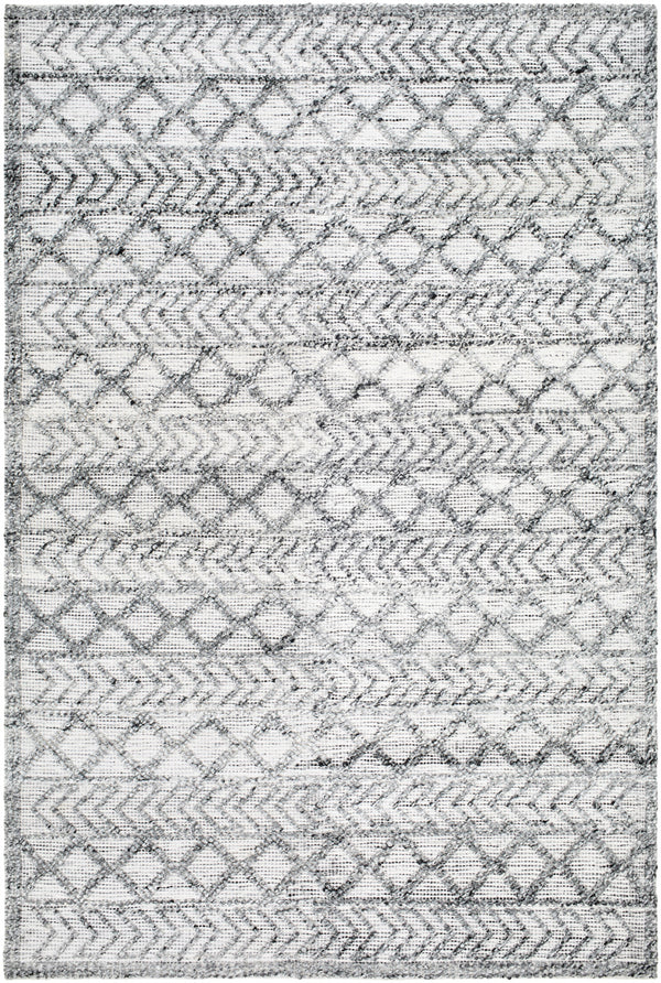 Napoli NPO-2311 9' x 12' Handmade Rug NPO2311-912  Light Gray, Light Slate, White, Black Surya
