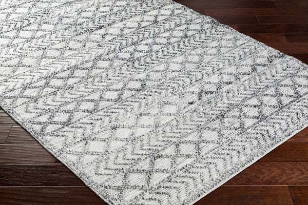 Surya Napoli Handmade 2' X 3' Bohemian Rug | Eco-friendly, Cozy & Unique Global Style For Your Home Decor Light Gray Recycled Pet Yarn Npo2311-23