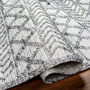 Napoli NPO-2311 9' x 12' Handmade Rug NPO2311-912  Light Gray, Light Slate, White, Black Surya