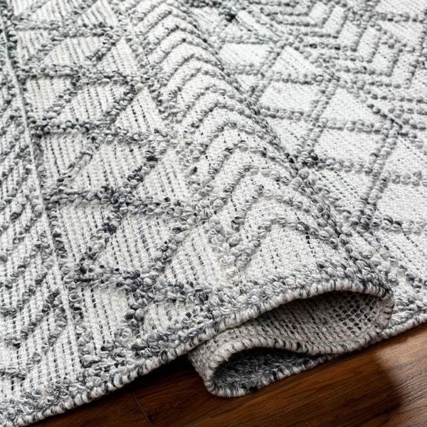 Napoli NPO-2311 9' x 12' Handmade Rug NPO2311-912  Light Gray, Light Slate, White, Black Surya