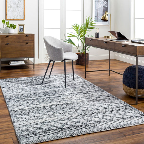 Surya Napoli Handmade 2' X 3' Bohemian Rug | Eco-friendly, Cozy & Unique Global Style For Your Home Decor Light Gray Recycled Pet Yarn Npo2311-23