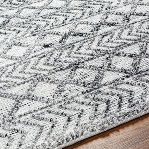 Napoli NPO-2311 9' x 12' Handmade Rug NPO2311-912  Light Gray, Light Slate, White, Black Surya