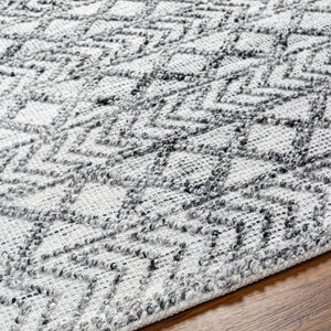 Surya Napoli Handmade 2' X 3' Bohemian Rug | Eco-friendly, Cozy & Unique Global Style For Your Home Decor Light Gray Recycled Pet Yarn Npo2311-23