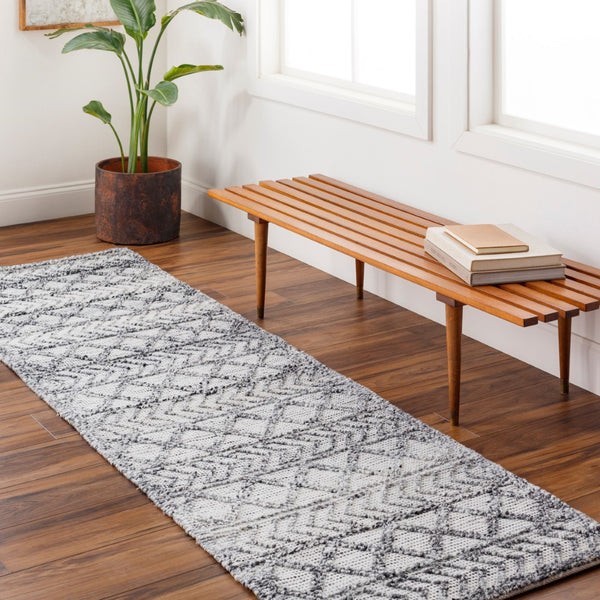 Surya Napoli Handmade 2' X 3' Bohemian Rug | Eco-friendly, Cozy & Unique Global Style For Your Home Decor Light Gray Recycled Pet Yarn Npo2311-268