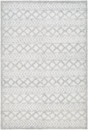 Napoli NPO-2312 9' x 12' Handmade Rug NPO2312-912  Off-White, Light Slate, Charcoal Surya