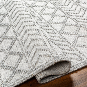 Napoli NPO-2312 9' x 12' Handmade Rug NPO2312-912  Off-White, Light Slate, Charcoal Surya