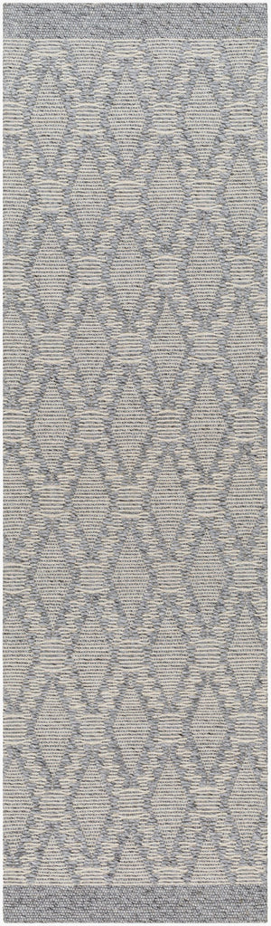 Surya Napoli Handmade 2' X 3' Bohemian Rug | Eco-friendly, Cozy & Unique Global Style For Your Home Decor Gray Recycled Pet Yarn,Wool Npo2314-268