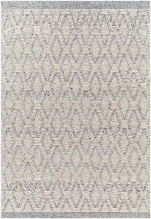 Surya Napoli Handmade 2' X 3' Bohemian Rug | Eco-friendly, Cozy & Unique Global Style For Your Home Decor Gray Recycled Pet Yarn,Wool Npo2314-23