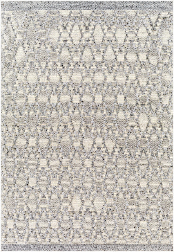 Surya Napoli Handmade 2' X 3' Bohemian Rug | Eco-friendly, Cozy & Unique Global Style For Your Home Decor Gray Recycled Pet Yarn,Wool Npo2314-23