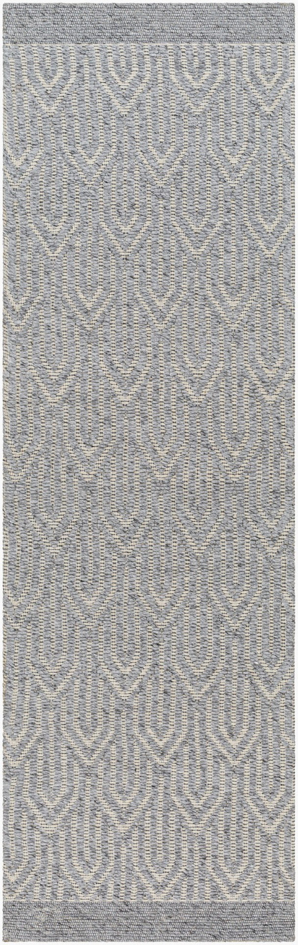 Surya Napoli Handmade 2' X 3' Bohemian Rug | Eco-friendly, Cozy & Unique Global Style For Your Home Decor Gray Recycled Pet Yarn,Wool Npo2315-268