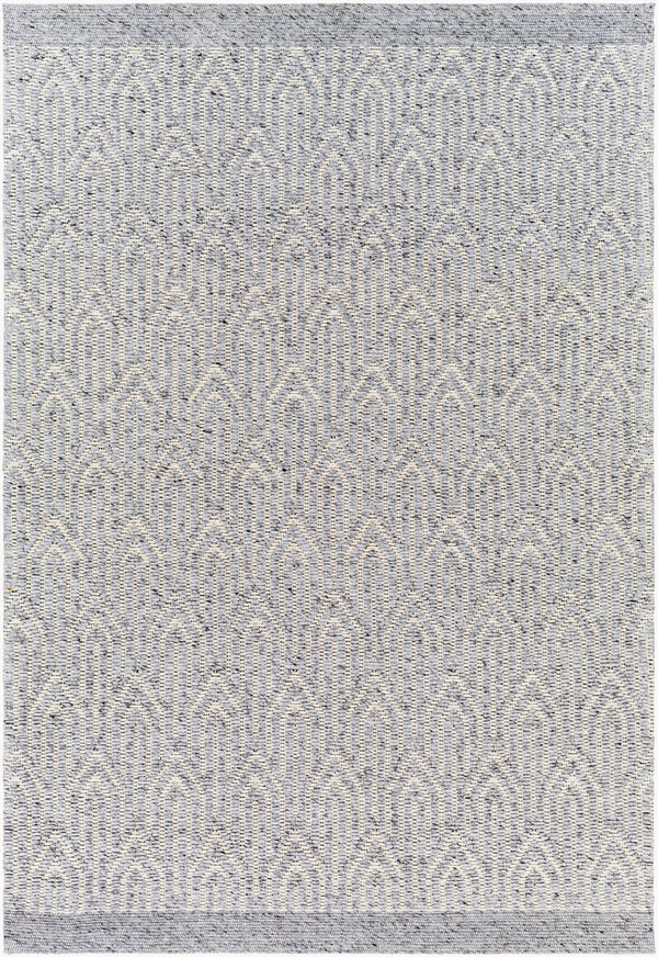 Surya Napoli Handmade 2' X 3' Bohemian Rug | Eco-friendly, Cozy & Unique Global Style For Your Home Decor Gray Recycled Pet Yarn,Wool Npo2315-23