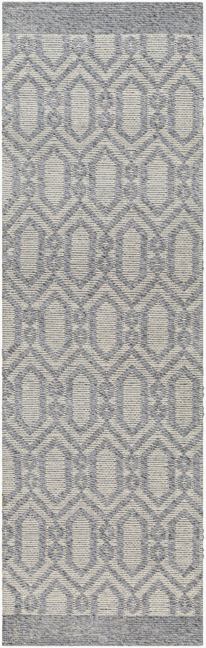 Surya Napoli Handmade 2' X 3' Bohemian Rug | Eco-friendly, Cozy & Unique Global Style For Your Home Decor Gray Recycled Pet Yarn,Wool Npo2317-268
