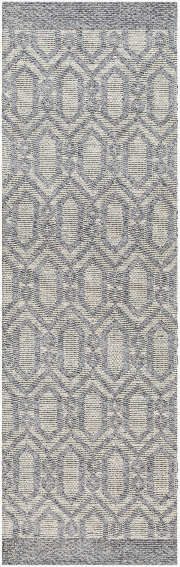 Surya Napoli Handmade 2' X 3' Bohemian Rug | Eco-friendly, Cozy & Unique Global Style For Your Home Decor Gray Recycled Pet Yarn,Wool Npo2317-268
