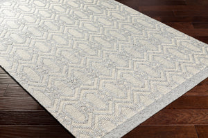Surya Napoli Handmade 2' X 3' Bohemian Rug | Eco-friendly, Cozy & Unique Global Style For Your Home Decor Gray Recycled Pet Yarn,Wool Npo2317-268