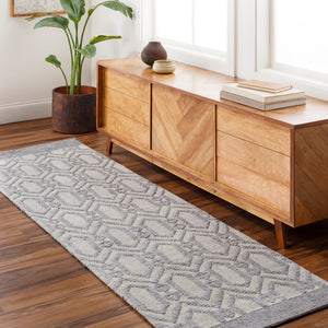 Surya Napoli Handmade 2' X 3' Bohemian Rug | Eco-friendly, Cozy & Unique Global Style For Your Home Decor Gray Recycled Pet Yarn,Wool Npo2317-268