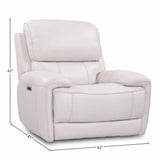 Parker House Parker Living Empire - Verona Ivory Power Recliner Verona Ivory Top Grain Leather with Match (X) MEMP#812PH-VIV