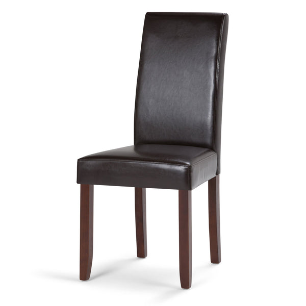 English Elm Acadian Parson Dining Chair Set Of 2 - Stylish Tanner'S Brown Faux Leather For Home Or Office B136P159789
