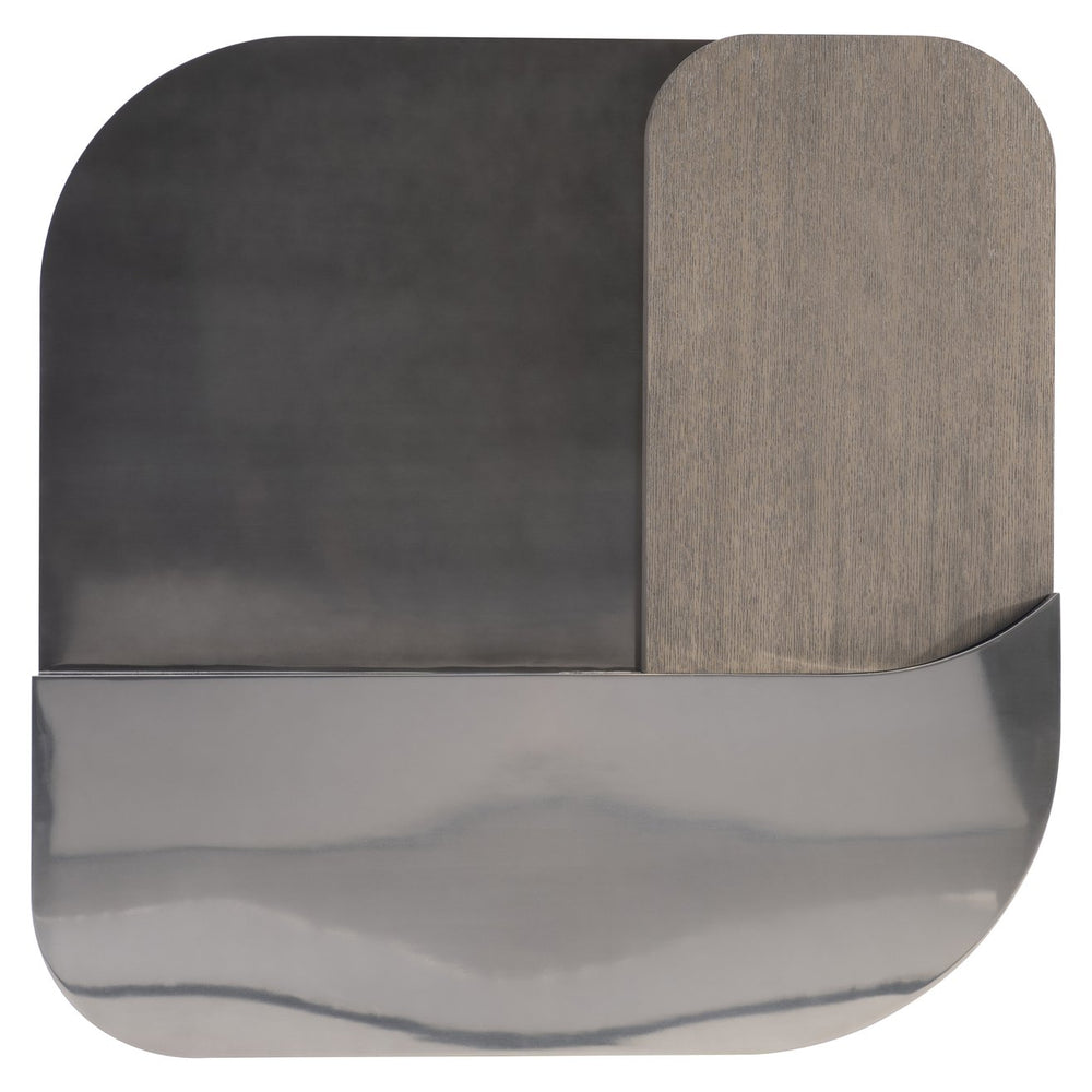 Bernhardt Bernhardt Jacopo Sculptural Cocktail Table With Layered Stainless Steel & Wire‑Brushed Oak Accent (Kona) 332022