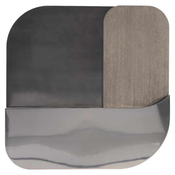 Bernhardt Bernhardt Jacopo Sculptural Cocktail Table With Layered Stainless Steel & Wire‑Brushed Oak Accent (Kona) 332022