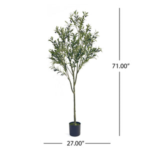 English Elm 180cm Artificial Olive Tree Faux Botanical with Flexible Iron Frame for Any Room 70528.00