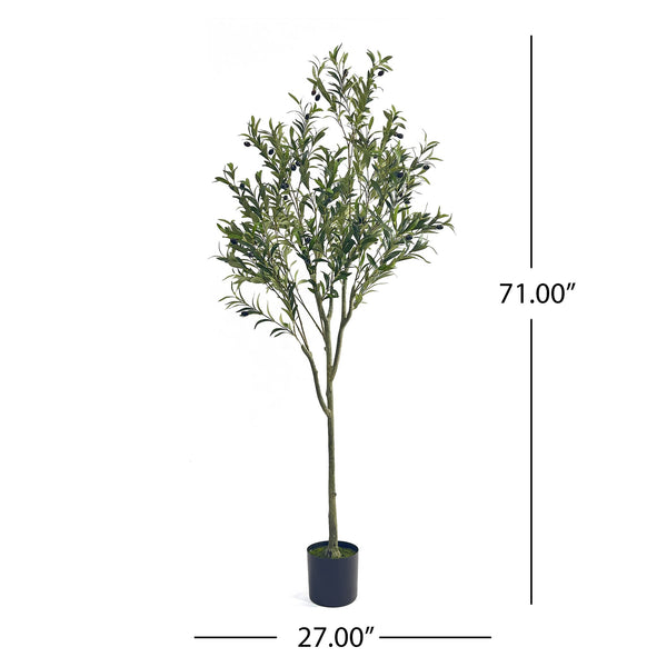 English Elm 180cm Artificial Olive Tree Faux Botanical with Flexible Iron Frame for Any Room 70528.00