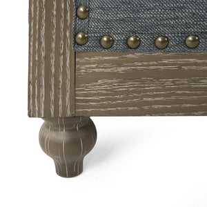 English Elm Christopher Knight Home® - CLUB Chair with Chesterfield-Inspired Button Tufting, Scrolled Arms & Nailhead Trim for Living Room Charcoal 40.5 L x 34.5 W x 25.75 H 72759.00