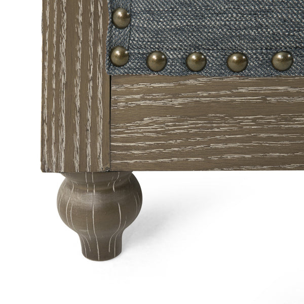 English Elm Christopher Knight Home® - CLUB Chair with Chesterfield-Inspired Button Tufting, Scrolled Arms & Nailhead Trim for Living Room Charcoal 40.5 L x 34.5 W x 25.75 H 72759.00