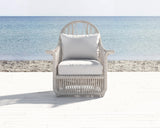 Dana Rope Wing Chair in Linen Canvas w/ Self Welt SW4301-21W-LCN-STKIT Sunset West