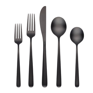 Lenox Cambridge Lorenn Black Satin 20-Piece Flatware Set NO COLOR METAL 508820CPG12DS