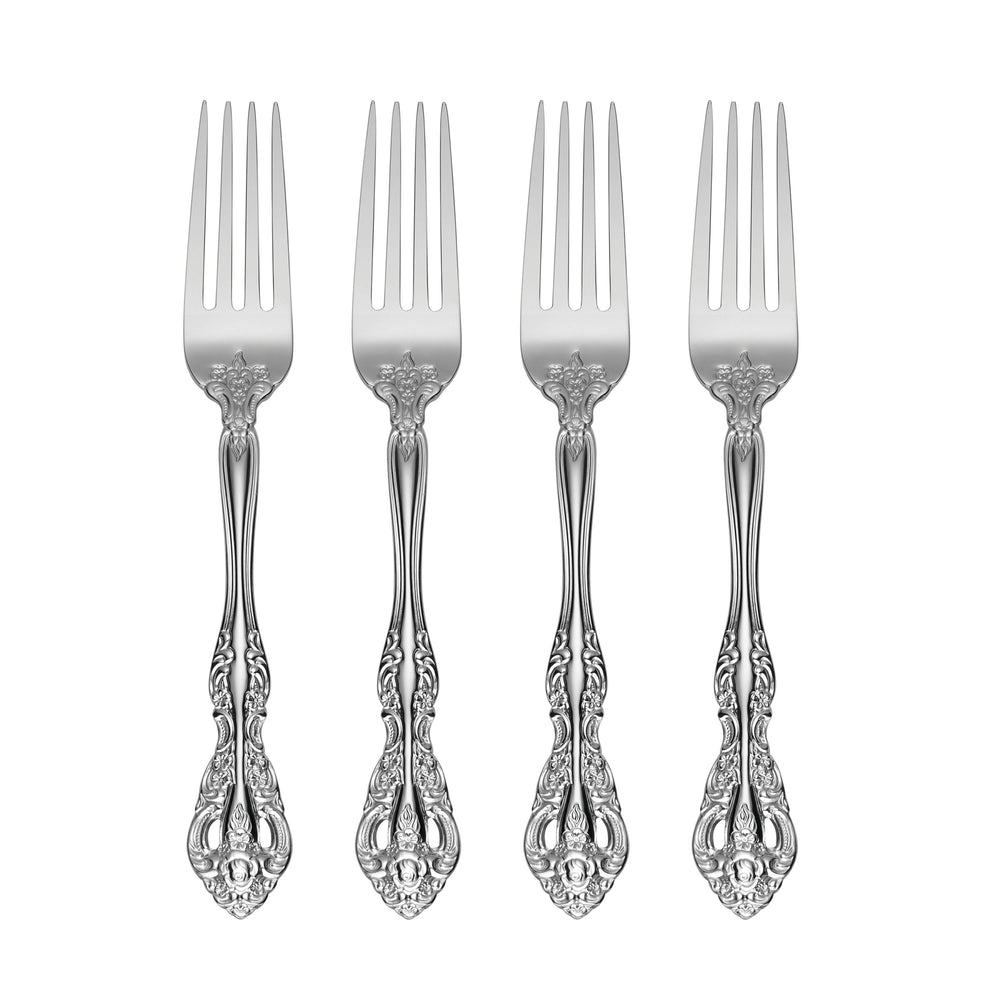 Lenox Oneida Michelangelo Fine Flatware Dinner Fork, Set of 4 Metallic, STAINLESS METAL 2765004F