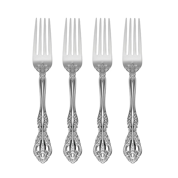 Lenox Oneida Michelangelo Fine Flatware Dinner Fork, Set of 4 Metallic, STAINLESS METAL 2765004F