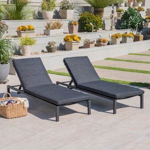 English Elm Christopher Knight Home® - Navan Chaise Lounge Set - Dark Grey Outdoor Comfort With Ergonomic Design, Storage & Style 60802.00MSH