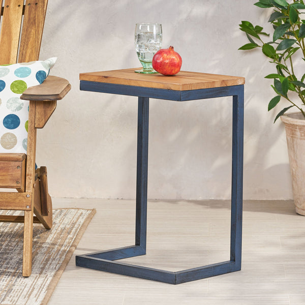 English Elm Christopher Knight Home® - Accent Table - Rustic Antique Fir Wood Design With Sturdy Iron Frame For Versatile Home Use 58970.00M