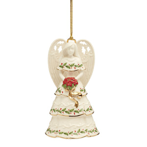 Lenox Holiday Angel Bell Holding Bouquet Ornament Ivory, NO COLOR PORCELAIN 895778