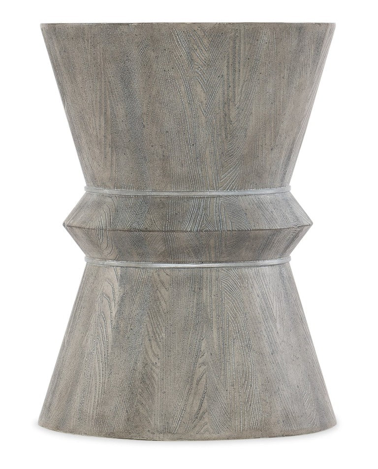 Hooker Furniture Melange Korena Sculptural Accent Table With Stone-Look Resin Top, Gray Wood Finish, Versatile Use 628-80450-95