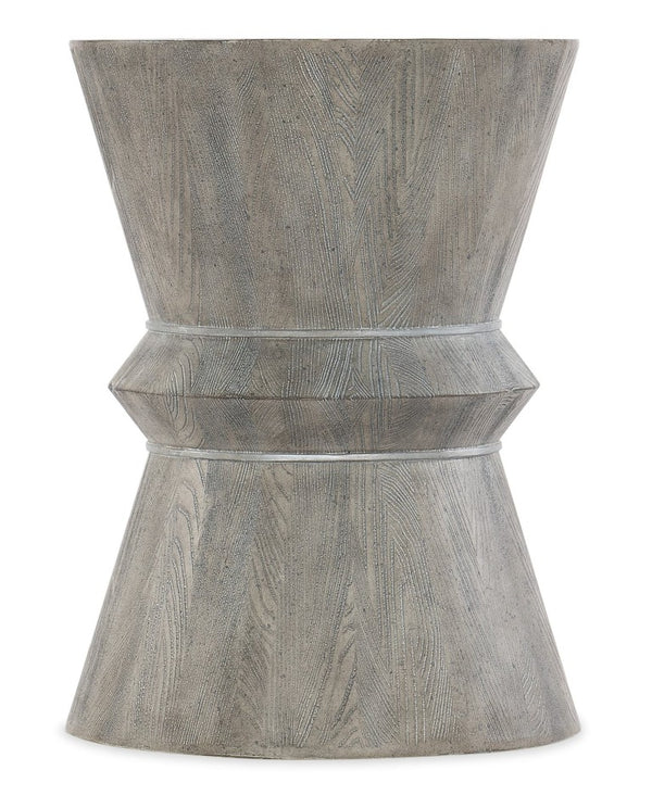 Hooker Furniture Melange Korena Sculptural Accent Table With Stone-Look Resin Top, Gray Wood Finish, Versatile Use 628-80450-95