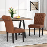 Christopher Knight Home® - Noble House - Elwood Contemporary Tufted Rolltop Dining Chairs - Set of 2