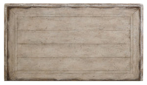 Hooker Furniture Chatelet Romantic Fretwork Nightstand With Antique Mirror, Distressed Paris Finish, 3 Wallpaper-Lined Drawers And Built-In Outlet 5350-90016