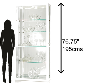 Hekman Furniture 680574 Jayden Iv Curio Cabinet - Elegant White Display With Led Light, Adjustable Shelves & Locking Door Gloss White Jayden Iv Curio Cabinet 680574