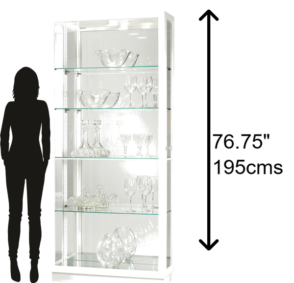 Hekman Furniture 680574 Jayden Iv Curio Cabinet - Elegant White Display With Led Light, Adjustable Shelves & Locking Door Gloss White Jayden Iv Curio Cabinet 680574