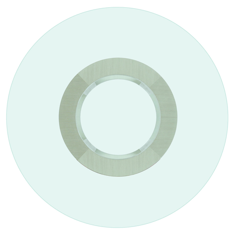 Bernhardt Bernhardt Glam Transitional 54" Round Dining Table With Tempered Glass Top & Open Circular Base K1155