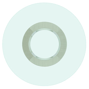 Bernhardt Bernhardt Glam Transitional 54" Round Dining Table With Tempered Glass Top & Open Circular Base K1155