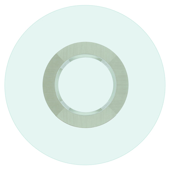 Bernhardt Bernhardt Glam Transitional 54" Round Dining Table With Tempered Glass Top & Open Circular Base K1155